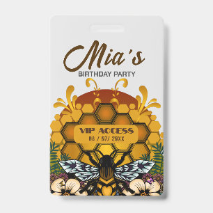Birthday Party VIP Access Badge ID Badge