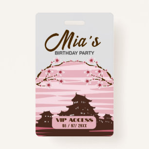 Birthday Party VIP Access Badge ID Badge