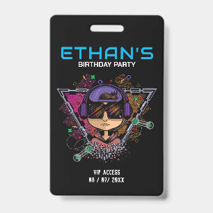 Birthday Party VIP Access ID Badge