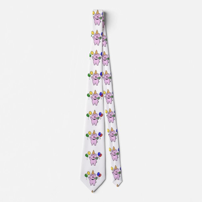 Birthday party with a cute pig|choose back colour tie (Front)