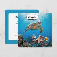 Birthday Party with Sea Turtle and Octopus