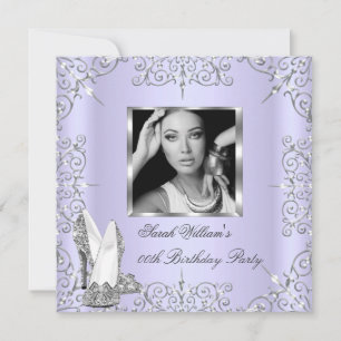 Birthday Party Women's Girls Lilac Heels Photo 2 Invitation