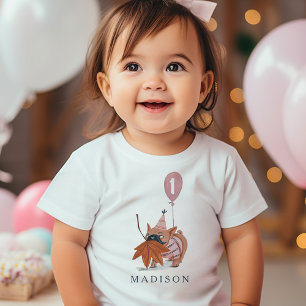 Birthday Paw-ty cute puppy dog Pug Custom Age Baby T-Shirt