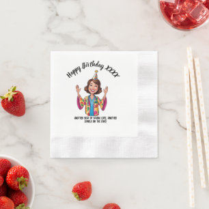 BIRTHDAY pediatric doctor antistress fun Napkin
