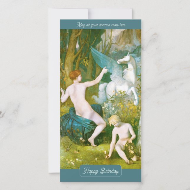 Birthday Pegasus Puvis de Chavannes CC0549 Card (Front)