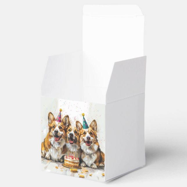 Birthday Pembroke Welsh Corgi Dogs Favour Box (Opened)