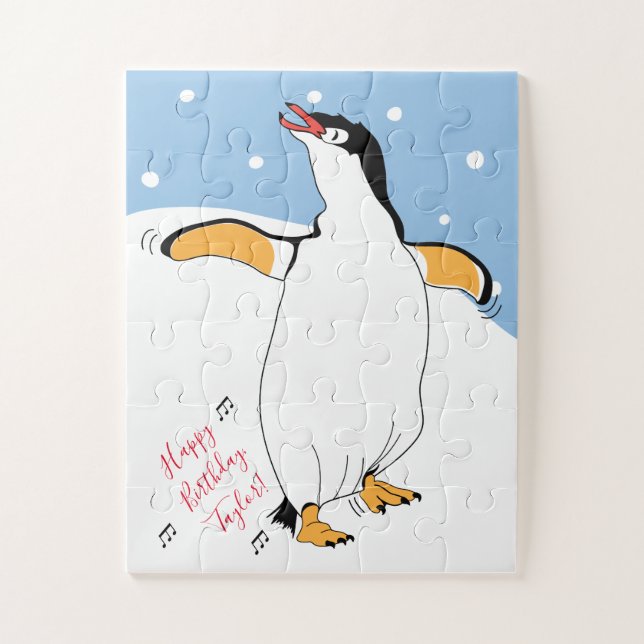 Birthday Penguin Jigsaw Puzzle (Vertical)