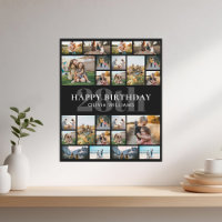 Birthday Personalised 24 Photo Collage