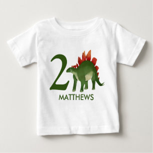 Birthday Personalised Dinosaur Shirt, 2nd birthday Baby T-Shirt