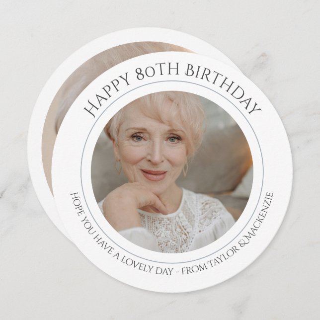 Birthday Personalised Photo and Text Card (Front/Back)