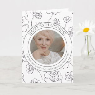 Birthday Personalised Photo and Text Card