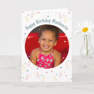 Birthday Personalised Photo and Text Card