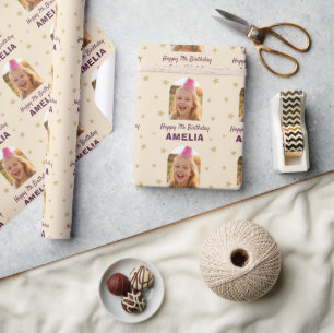Birthday Personalised Photo Wrapping Paper