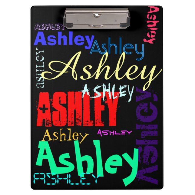 Birthday Personalised repeating name Clipboard (Front)