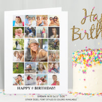 Birthday Photo Collage 22 Pictures Any Age Custom