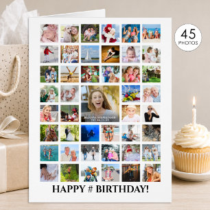 Birthday Photo Collage 45 Pictures Any Age Custom