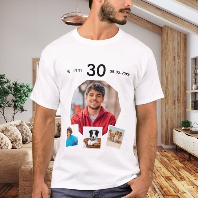 Birthday photo collage guy T-Shirt (Creator Uploaded)