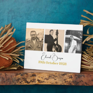 Birthday Photo Collage Male Modern  Plaque