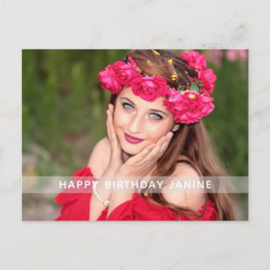 Birthday Photo Custom Postcard