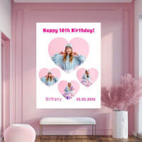 Birthday photo heart collage girl welcome
