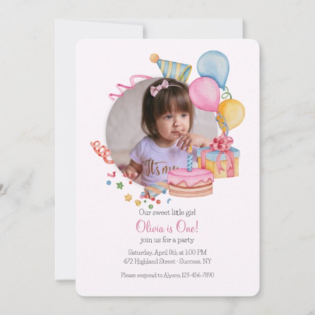 Birthday Photo Invitation (Front)