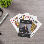 Birthday photo name fun playing cards<br><div class="desc">Personalise and add your own photo of the birthday boy/man.  Personalise and add a name,  age 40 and date.</div>
