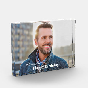 Birthday Photo Picture Custom  Acrylic Award