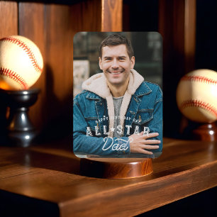Birthday Photo & Stats All-Star Dad Baseball Card