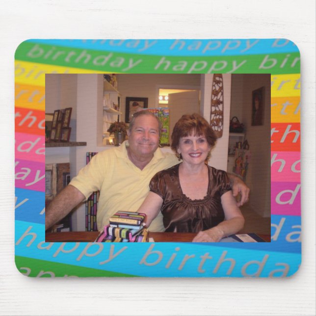 Birthday Photo Template Mouse Pad (Front)