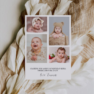 Birthday Photo Thank You Card