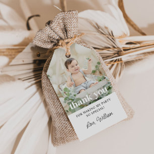 Birthday Photo Thank You Gift Tags