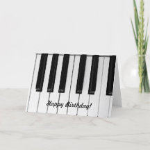 Birthday piano card