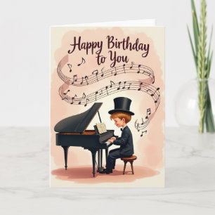 Birthday Piano Music Card