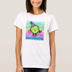 Birthday Pickle   Pink and Purple Birthday Hat  T-Shirt