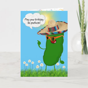 Birthday Pickle with Sombrero Card