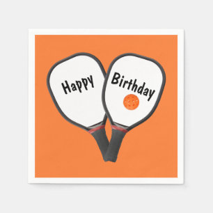 Birthday Pickleball and Paddle Napkin