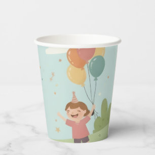 Birthday Picnic, Cute Retro Style Paper Cups