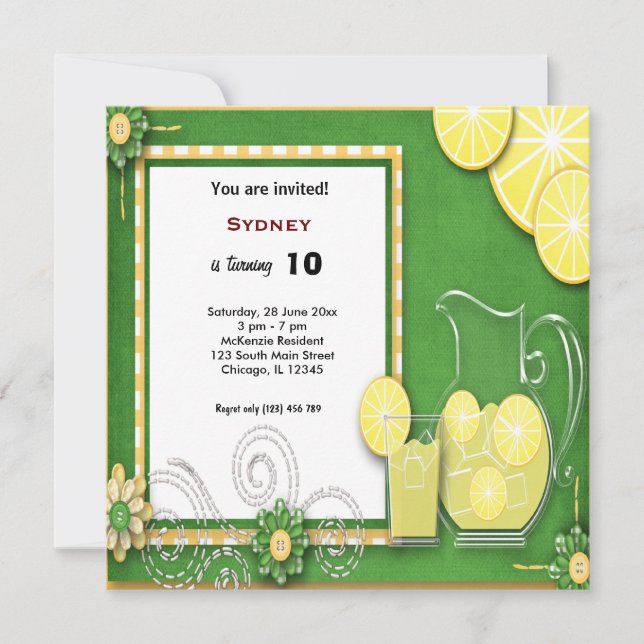 Birthday Picnic Invitation (Front)