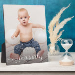 Birthday Picture Frame Easel Back Frameless Photo<br><div class="desc">Tabletop plaque with a built-in easel features your favourite photo and any text put directly on the hardboard panel for a stunningly crisp image with an easy wipe clean surface. Great as a gift or to display your favourite photo in your home. TIP: If using square plaque, crop your photo...</div>
