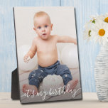 Birthday Picture Frame Easel Back Frameless Photo<br><div class="desc">Tabletop plaque with a built-in easel features your favourite photo and any text put directly on the hardboard panel for a stunningly crisp image with an easy wipe clean surface. Great as a gift or to display your favourite photo in your home. TIP: If using square plaque, crop your photo...</div>