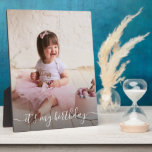 Birthday Picture Frame Easel Back Frameless Photo<br><div class="desc">Tabletop plaque with a built-in easel features your favourite photo and any text put directly on the hardboard panel for a stunningly crisp image with an easy wipe clean surface. Great as a gift or to display your favourite photo in your home. TIP: If using square plaque, crop your photo...</div>