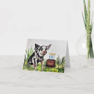 Birthday Piggie Thank You Card