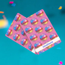 Birthday Pink Glitter Groovy 70s Disco Ball Custom