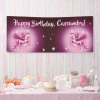 Birthday Pink Pegasus Fantasy Design