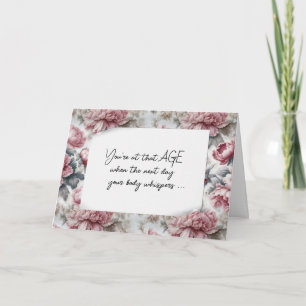 Birthday Pink Peony Humor Card