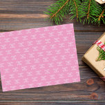 Birthday pink white name girly tissue paper<br><div class="desc">A girly pink background colour. White text. 
Personalise and add a name and age.</div>