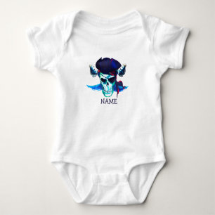 Birthday Pirate Skull Baby Bodysuit