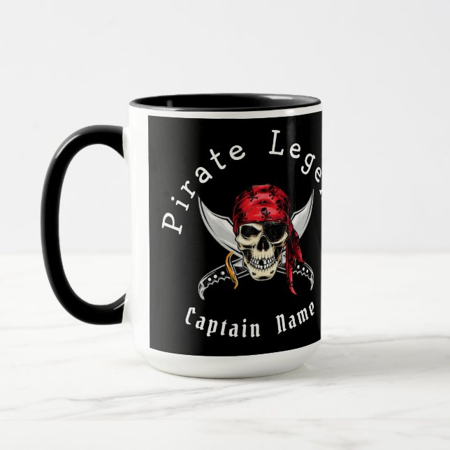 BIRTHDAY Pirate Skull Mug (Left)