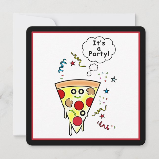 Birthday Pizza Party Invitation (Front)