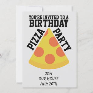 BIRTHDAY PIZZA PARTY! INVITATIONS